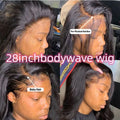 360 full lace frontal body wave human hair wig, 8-28 inch, 150% density, natural colour 1B