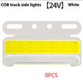 Aluminium alloy COB LED truck side light showing waterproof housing and super bright illumination