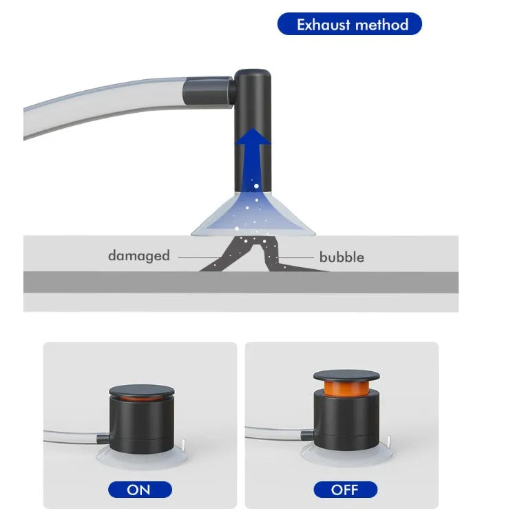Plastic car windshield crack repair tool for DIY point repairs on laminated glass