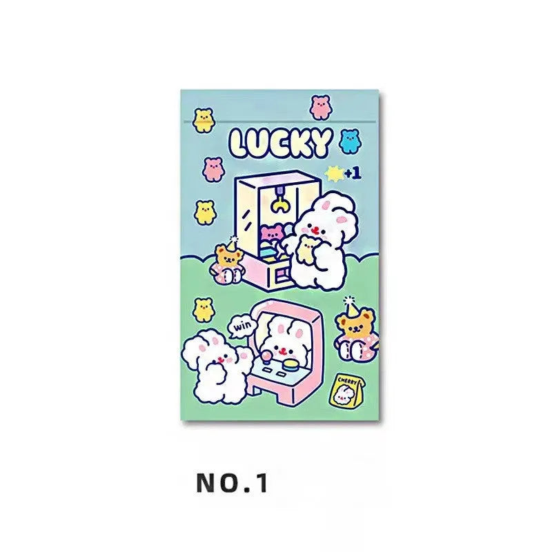 Rabbit-themed sealing pocket packaging bag in rectangular shape with double-layer 8 silk construction