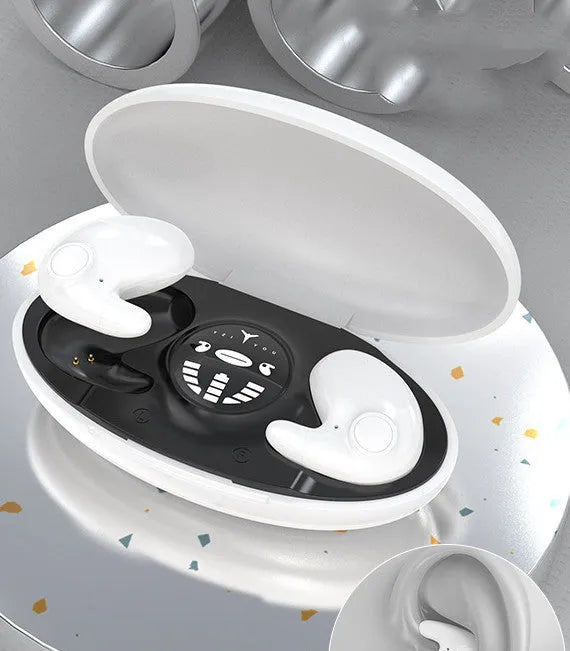 MD538 dual stereo sleep Bluetooth headset in black, white or skin colour, half-in-ear, Type-C charging