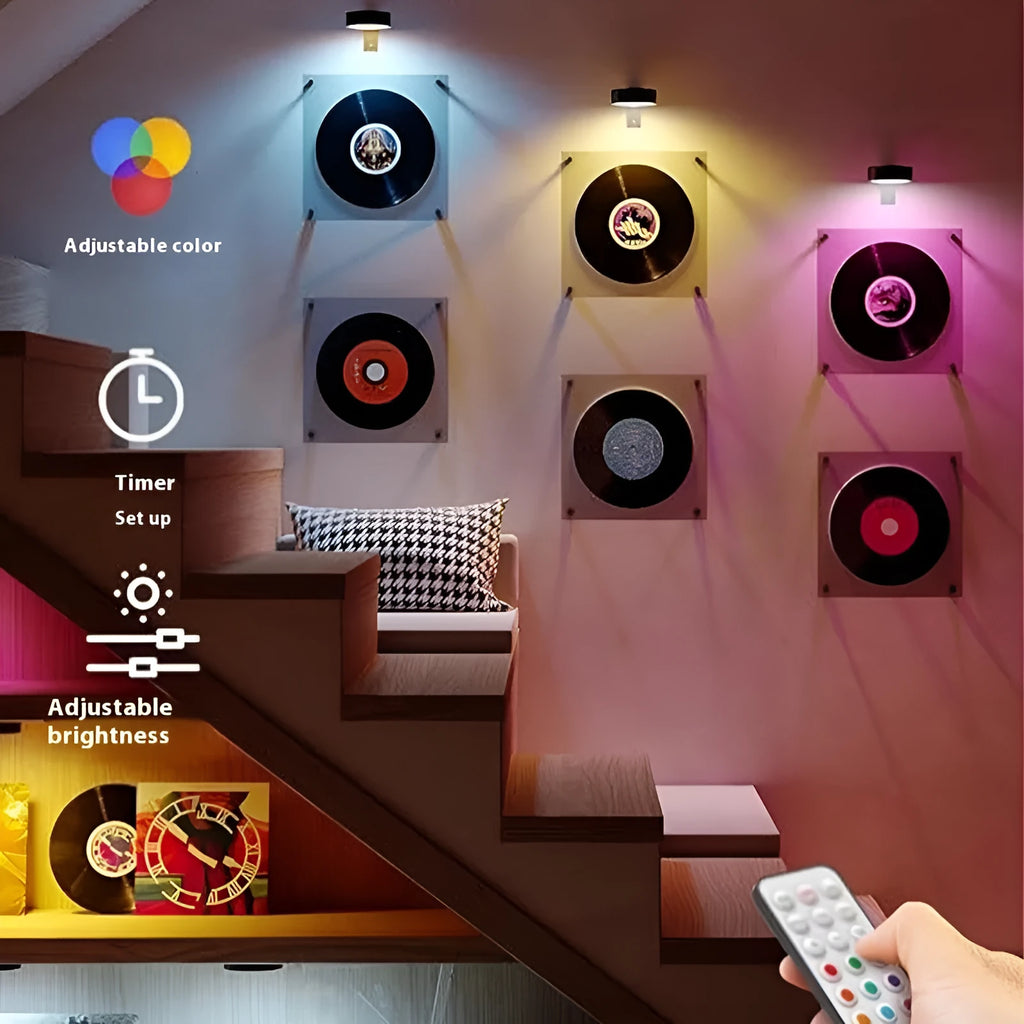 Magnetic LED painting light strip with remote control in black, white or gold colour