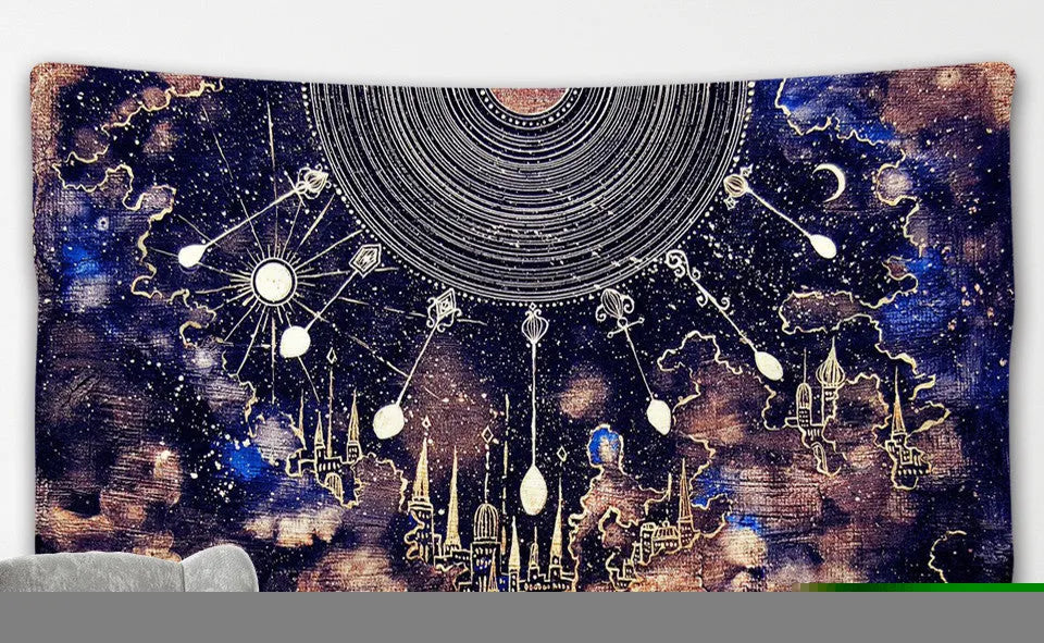 Nordic style polyester tapestry background cloth in one of four available sizes