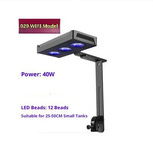 Water Knight M5 full spectrum coral LED light for marine aquarium, 30W or 40W WiFi edition with imported CREE LED beads