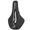 Black and pink bicycle seat cushion for mountain bikes with PU foam construction