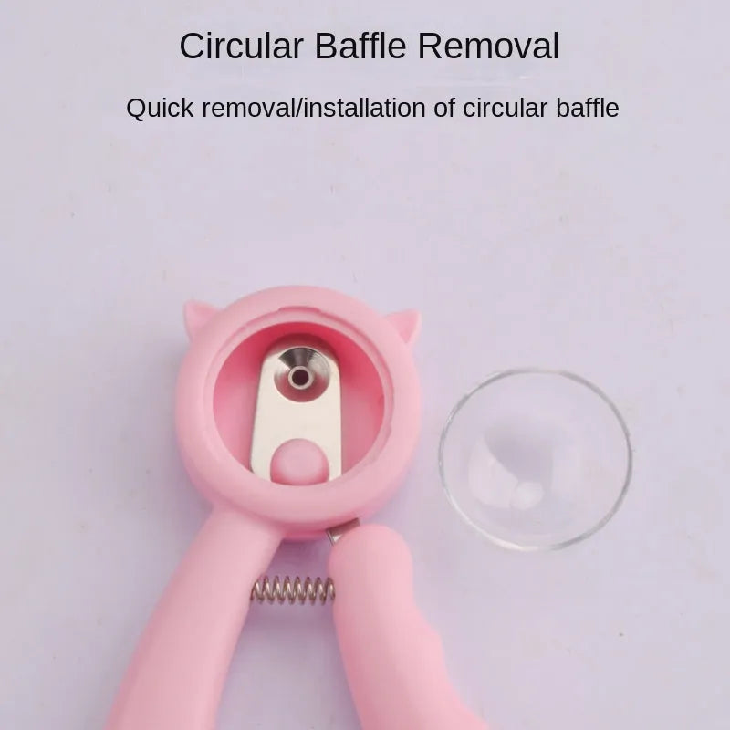 Professional stainless steel pet nail clipper with curved blades for dog and cat claw trimming