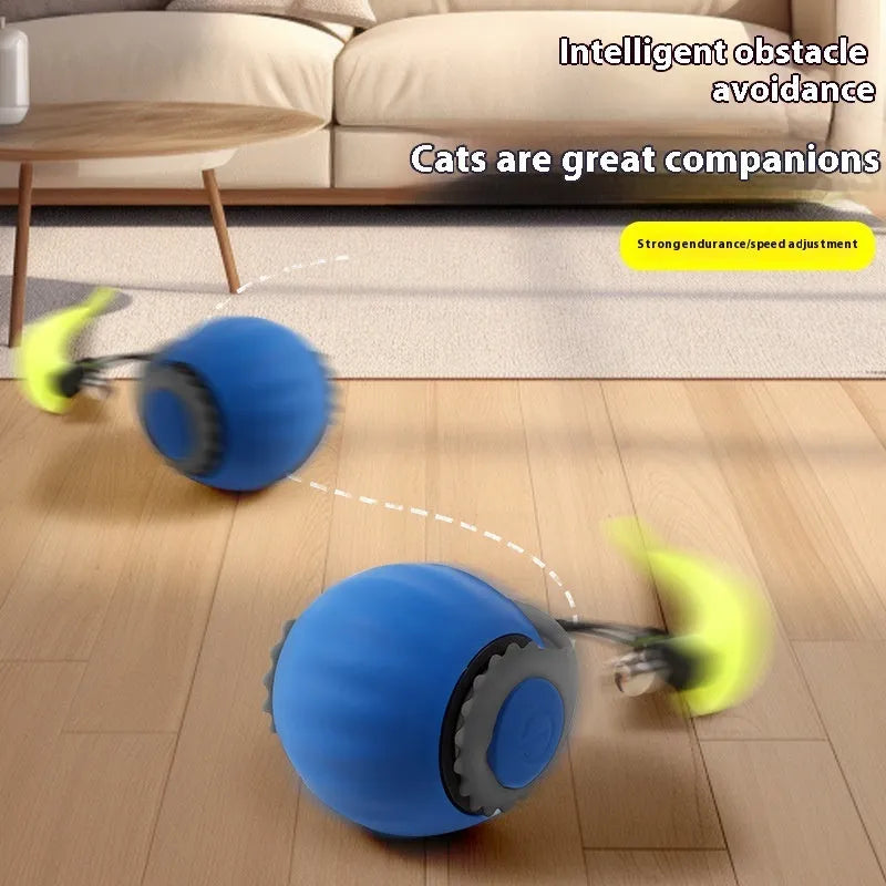 Automatic electronic cat toy ball with gravity sensor and Type-C charging cable