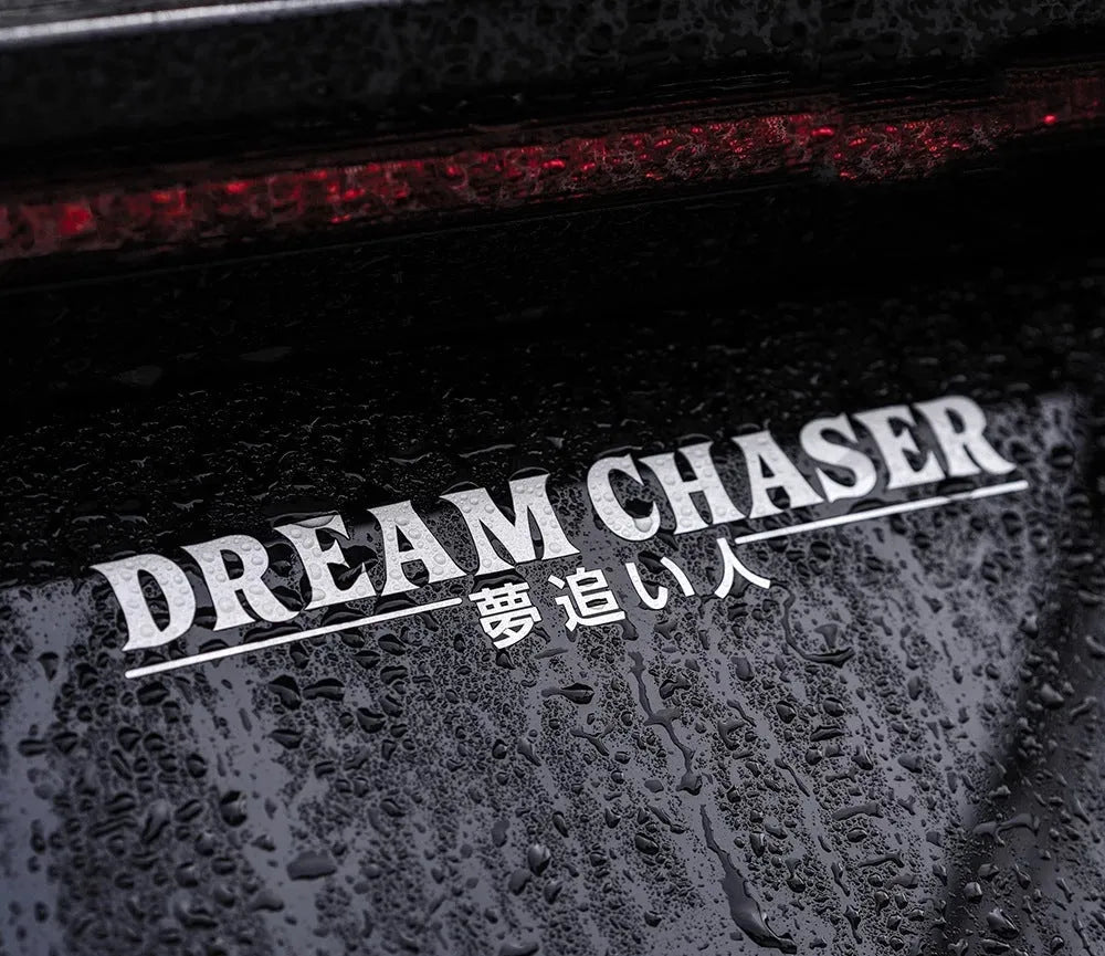 Chinese Dream Chaser car rear window sticker measuring 40x7cm in PET material