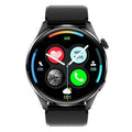 Smart watch with round 1.32-inch IPS screen, zinc alloy case, and interchangeable strap options including silicone, steel, and milance variants
