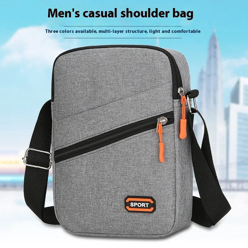 Simple all-match crossbody shoulder commuter bag in Oxford cloth with ultra light design for leisure travel