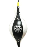 Black and red diamond pattern inflatable boxing speed ball with inflation needle