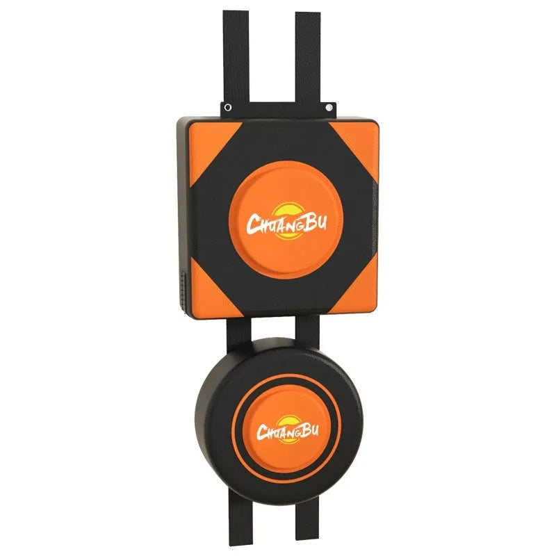 Hanging boxing wall target with PU leather construction for home fitness training