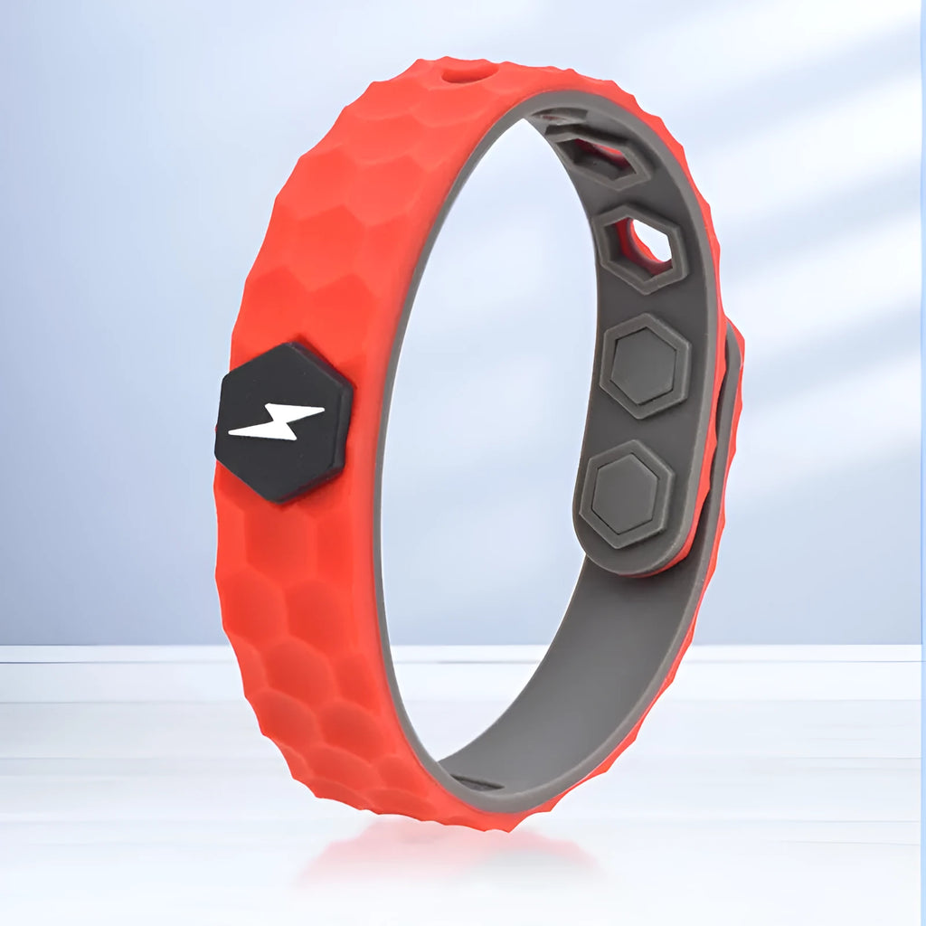 Waterproof anti-static silicone bracelet unisex sports wristband in black blue red and two-tone options
