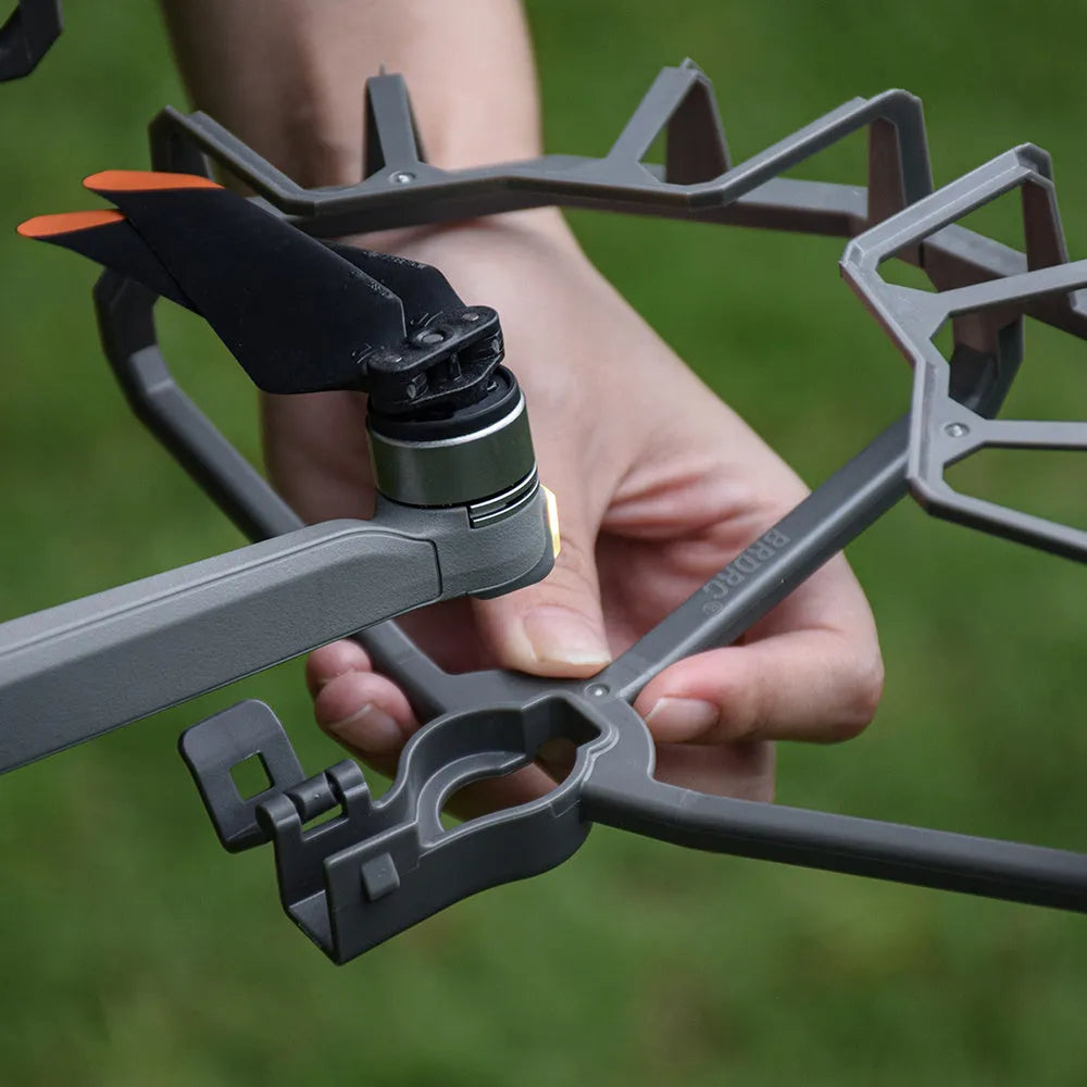 Grey ABS propeller protection ring for DJI Air 2 and Air 2S drones showing 10.5cm radius design
