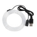 Colourful EL luminous car ambience light strip with USB connector in PVC material