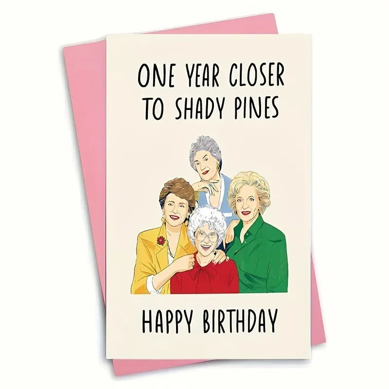 Creative Home simple printed birthday greeting card with a matching envelope in various colours