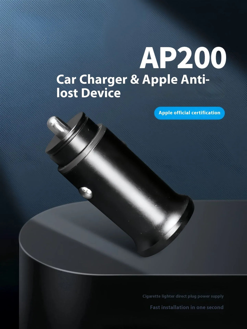Black car charger GPS locator instrument with ABS construction for vehicle tracking