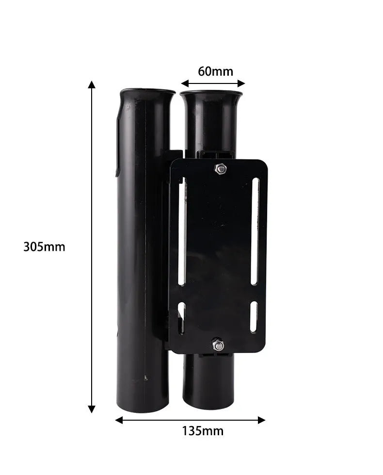 Carbon bicycle and motorcycle fishing rod rack with double-layer plastic rod frame