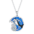 Women's shark pendant necklace with adjustable chain on copper with electroplated finish