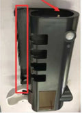 Black intelligent UV toothbrush sterilizer and automatic toothpaste squeezer mounted on bathroom wall