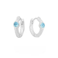 925 silver burnt silver geometric round ear clip with electroplated finish, original design female jewellery