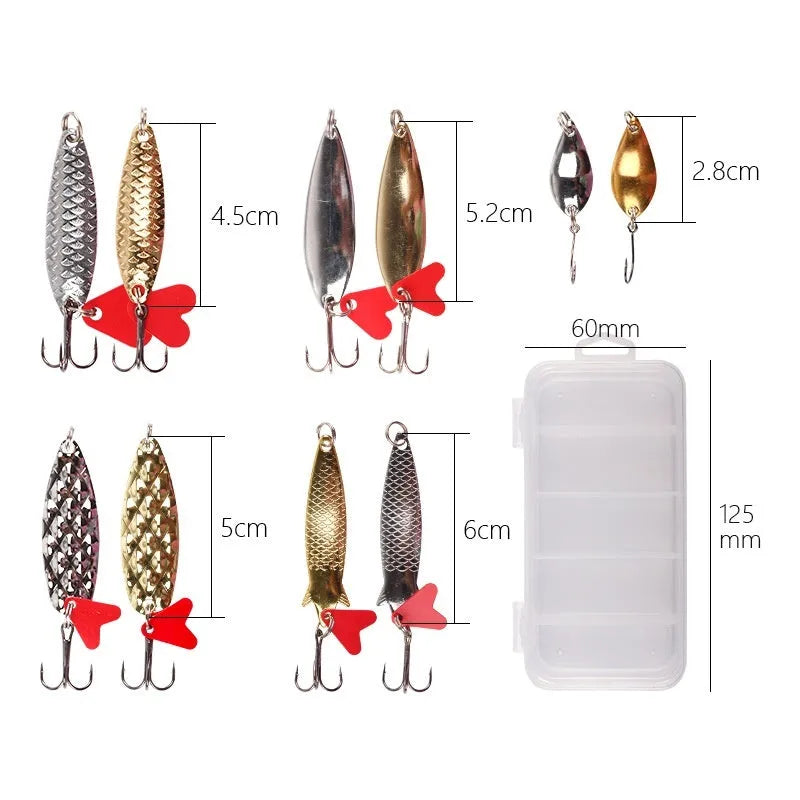 Lure Pineapple Sequin Box Iron False Bait with metal sequins for fishing lure attachments