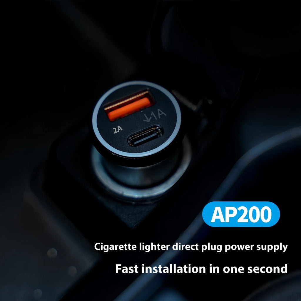 Black car charger GPS locator instrument with ABS construction for vehicle tracking