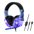 Wired in-ear headphones with ear protection and 3.5mm in-line plug for computers, shown in black red, black blue, white blue, yellow, gray, or blue.