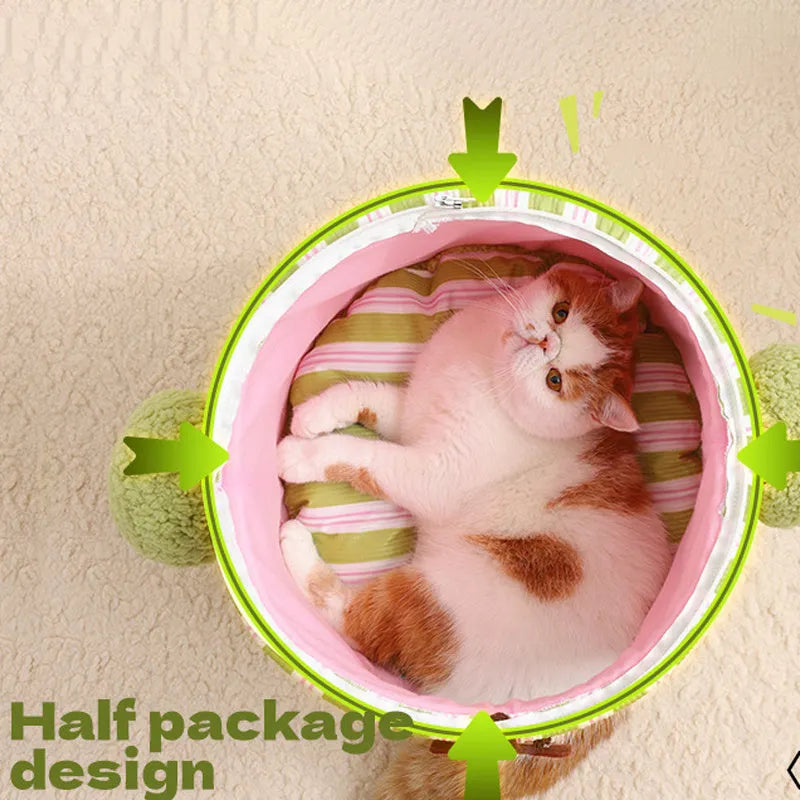 Cauliflower-shaped tree hole nest pet house for small dogs and cats in green colour