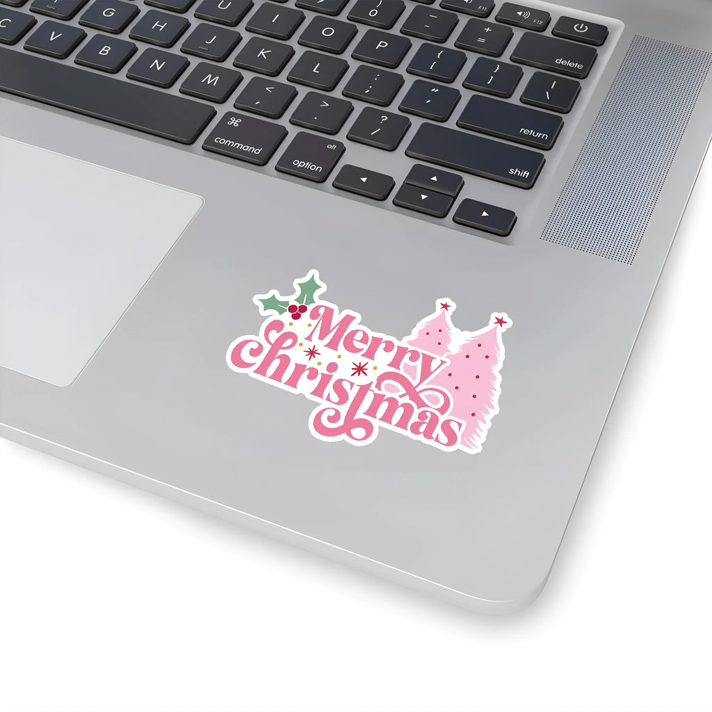 Waterproof Christmas decoration sticker set with 50 cute holiday designs for cars and devices