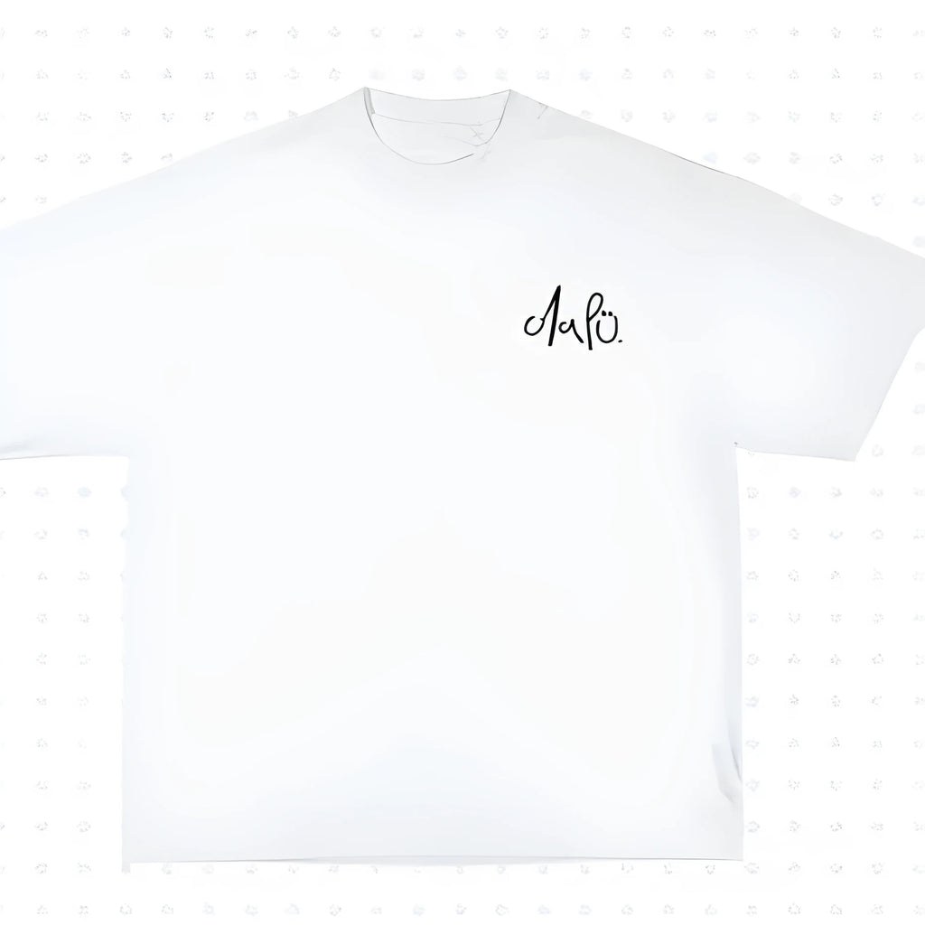 Printed short sleeved shirt with loose fit and round neck in street hip hop style