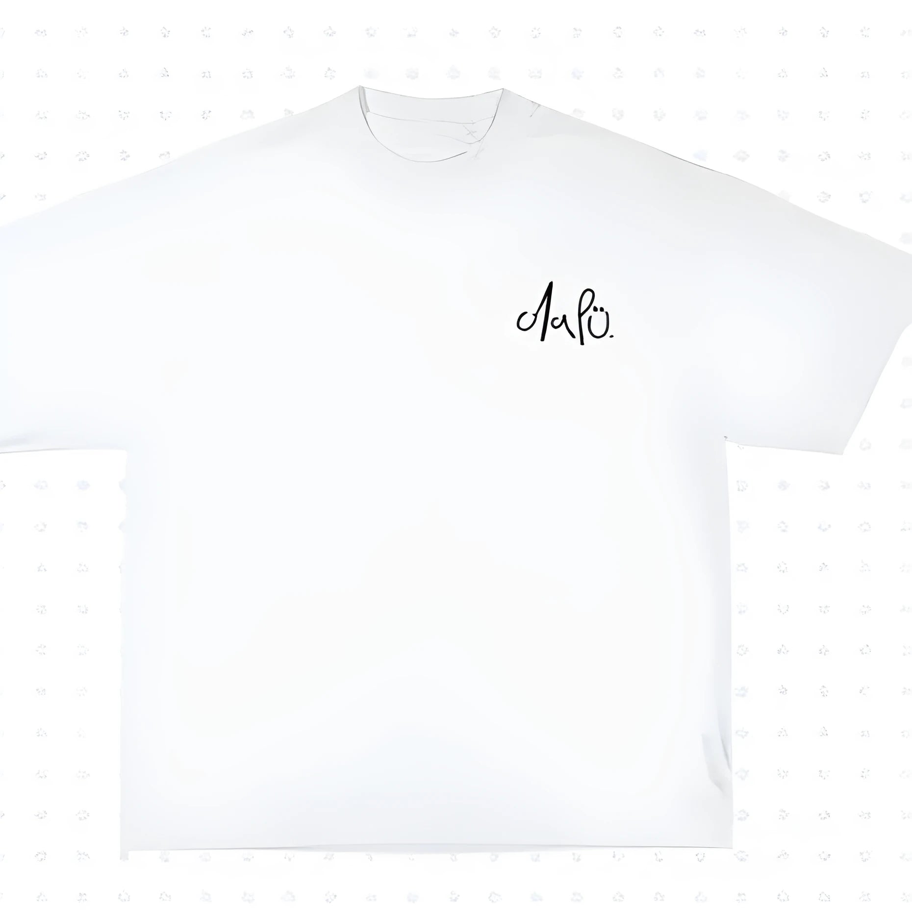 Printed short sleeved shirt with loose fit and round neck in street hip hop style