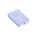 Pink magnetic wireless power bank showing 20000mAh capacity and compact 100x64x18mm dimensions