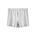 Men's loose-fitting cotton boxer shorts in solid colours with mid-waist design