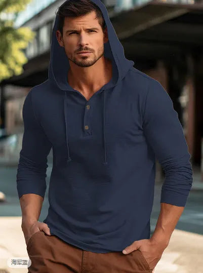 Youth sports hoodie top in 100% cotton with long sleeves, available in dark blue, apricot, black, blue, white, light green.