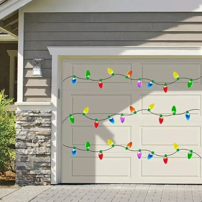 Magnetic reflective Christmas light bulbs with white honeycomb material for car and refrigerator decoration