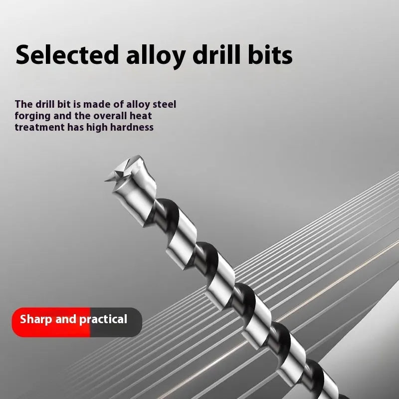 12.7mm carbon steel square hole drill bit and tapper set for woodworking.