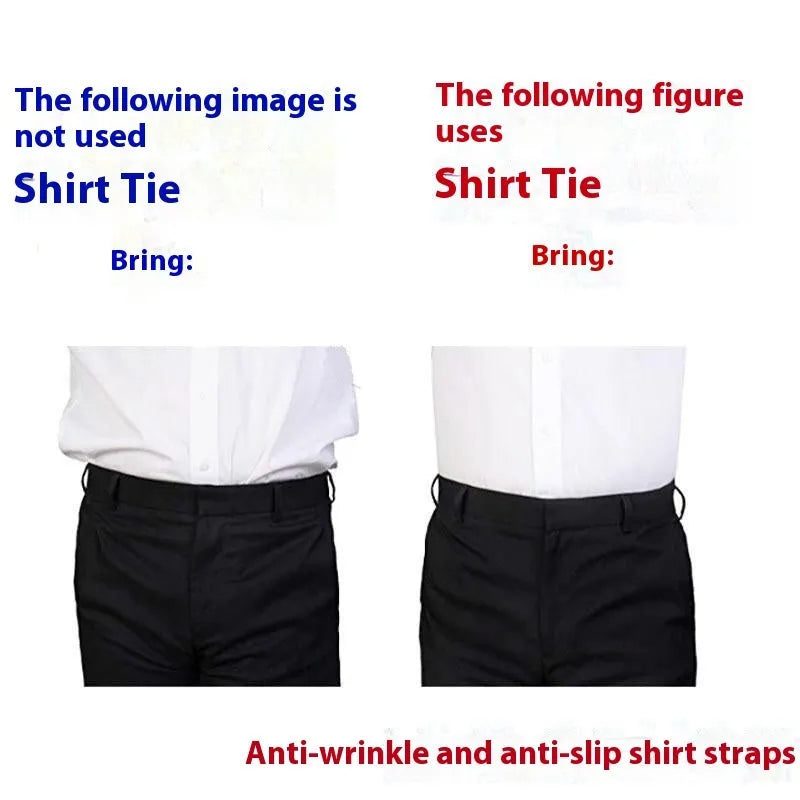 Men's black nylon non-slip shirt band with plastic hook buckle, 2-4cm ordinary width