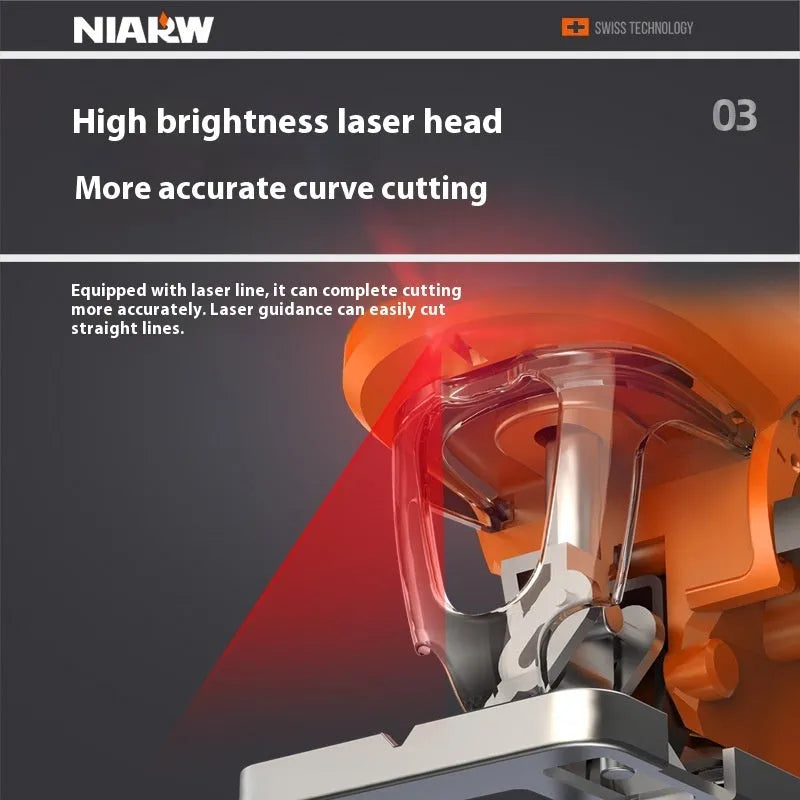 600W handheld single speed electric scroll saw with five saw blades for PVC, wood and metal cutting, 220V EU