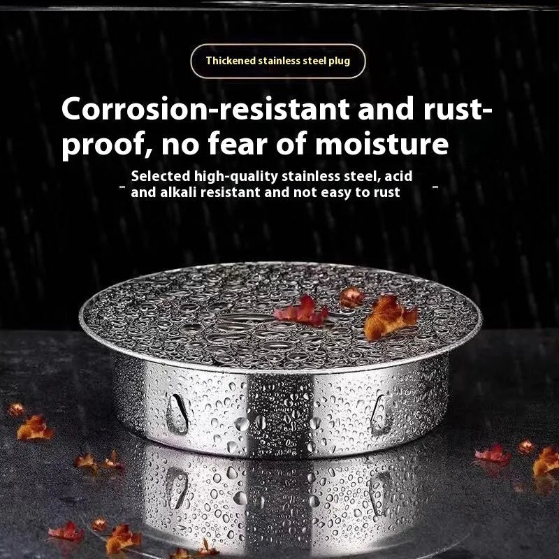 Stainless steel floor drain deodorant seal cover for 201 to 160 tube plugs in modern design