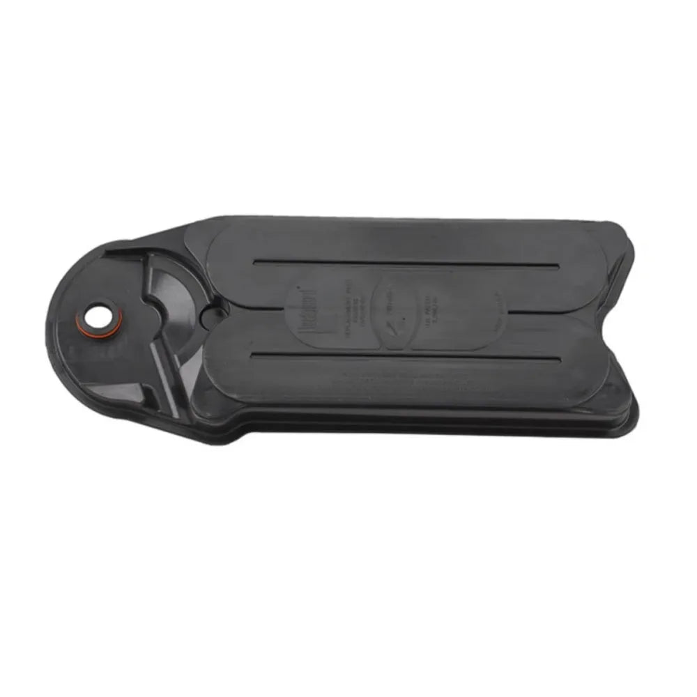 Black automotive crankcase ventilation filter for PCV systems, shown as a single unit with standard dimensions