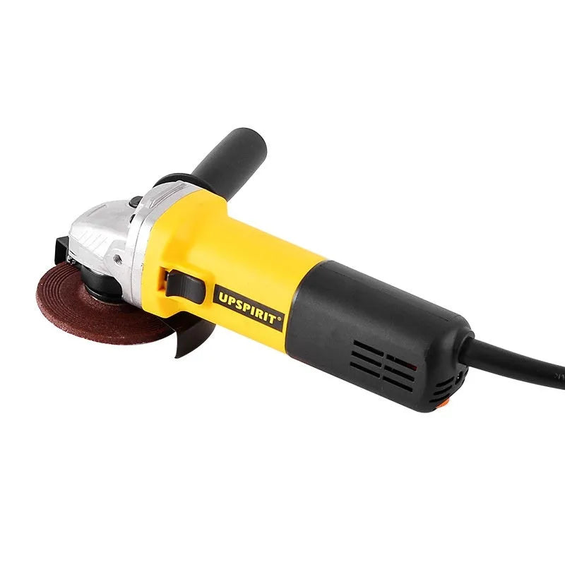 125mm household angle grinder with 1050W motor, 11000 RPM speed, and 14mm spindle for cutting and polishing.