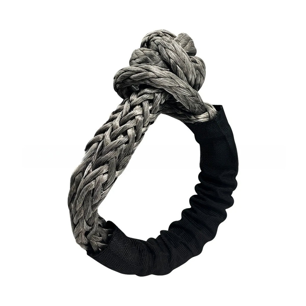 Polymer soft shackle trailer rope for vehicle recovery, shown in a colour option, with 12mm diameter and 17-tonne load rating.