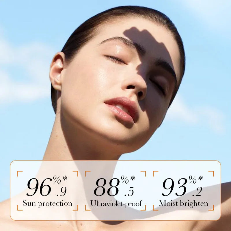 Double tube sunscreen packaging showing 50g net content with repair isolation properties