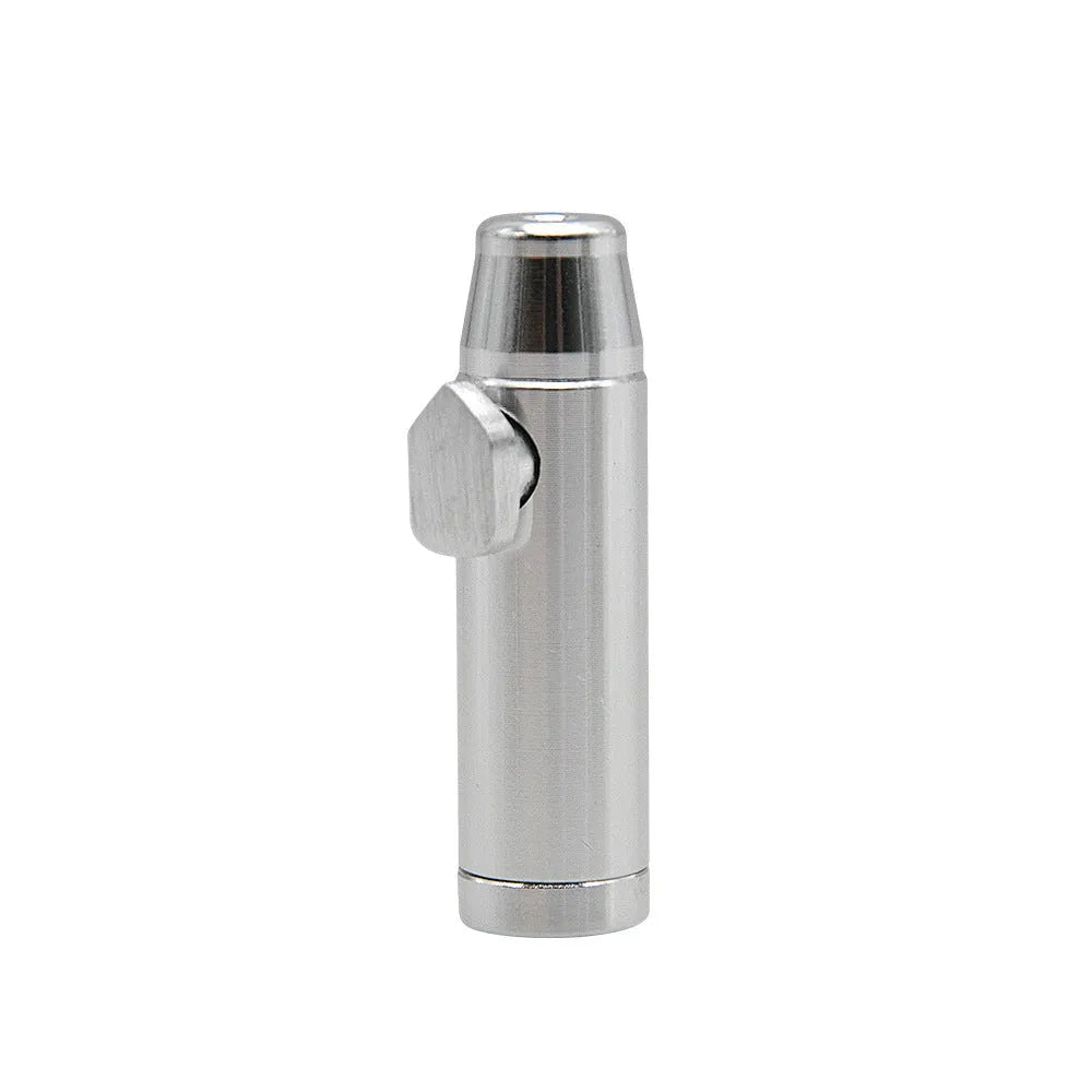 Aluminium alloy cigarette holder with bullet snuff pipe design in multiple colours.