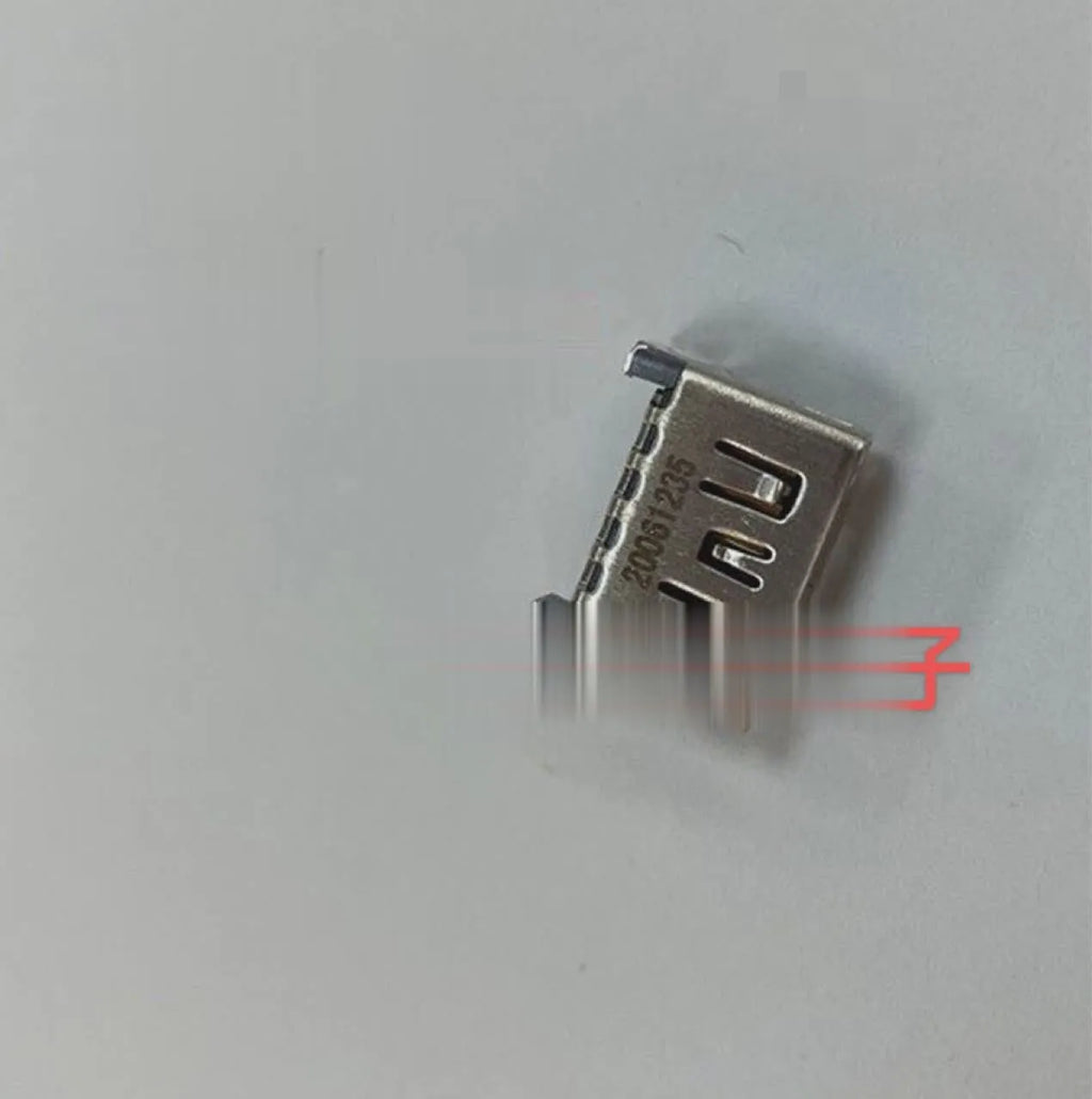 Silver HDMI interface host socket with 19-pin configuration for digital signal transmission