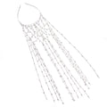 Gold electroplated mesh tassel rhinestone headband hair accessory