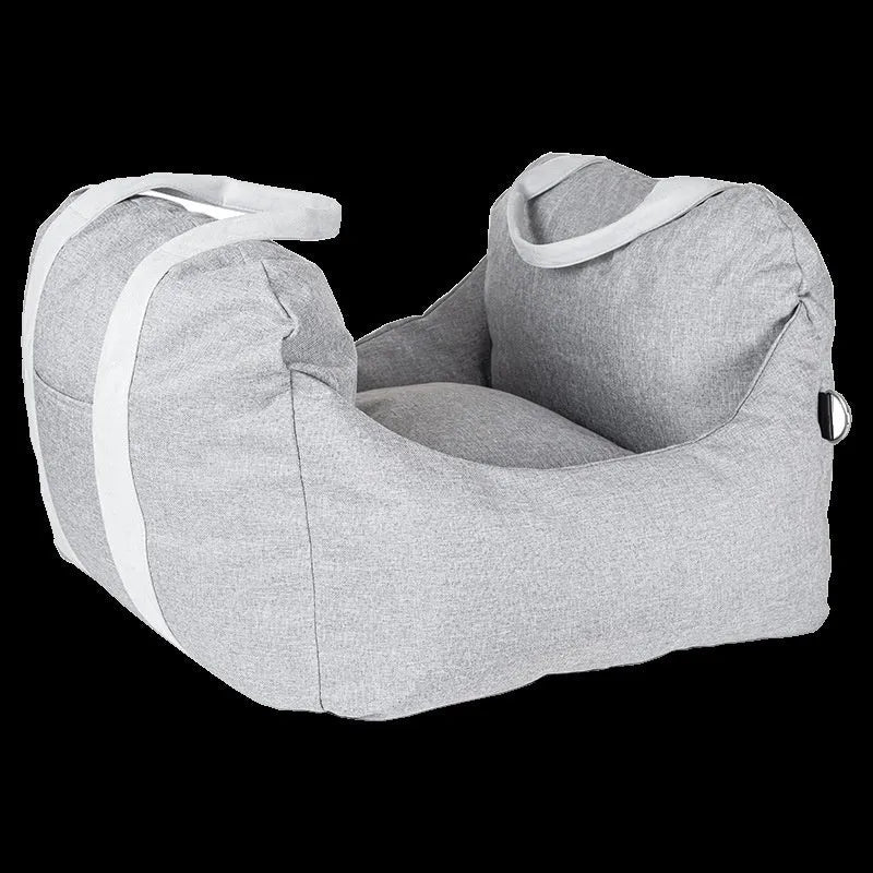 Portable cloth dog car kennel and doghouse in dark gray, light gray or dark khaki, sizes S and L