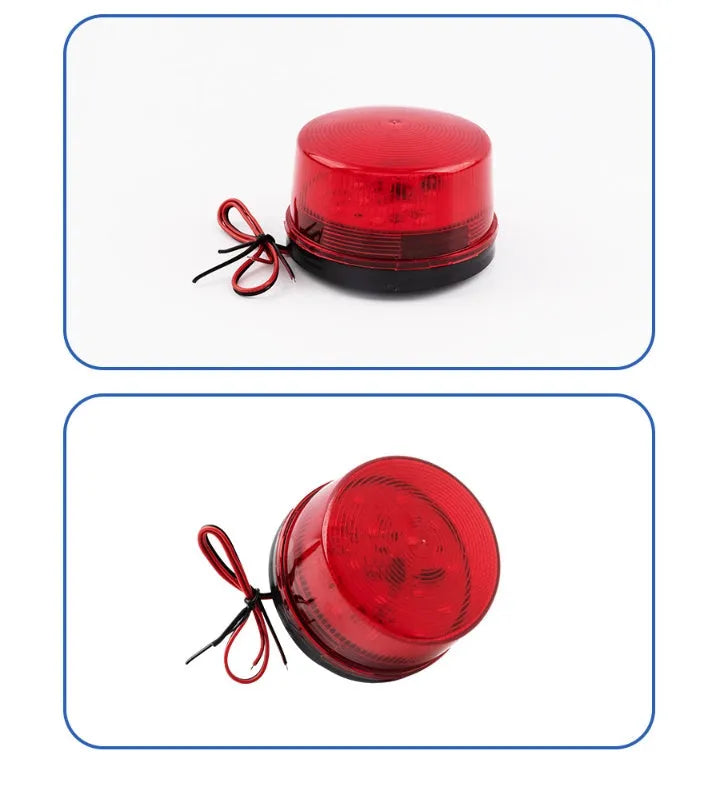 HC-79 24V warning light with 73mm diameter polycarbonate housing and mounting base