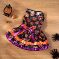 Halloween pet skirt with double-layer polyester in colourful pumpkin or skull design for dogs